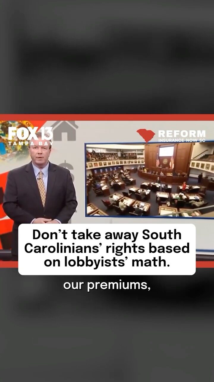 In Florida, lawmakers were pressed on the data behind tort reform. The response: “no data” and “I don’t know.” Yet rights were cut anyway. South Carolina shouldn’t repeat that mistake. Don’t take away South Carolinians’ rights based on lobbyists’ math. Demand transparency. Demand proof. Demand reform that protects people, not just insurers.