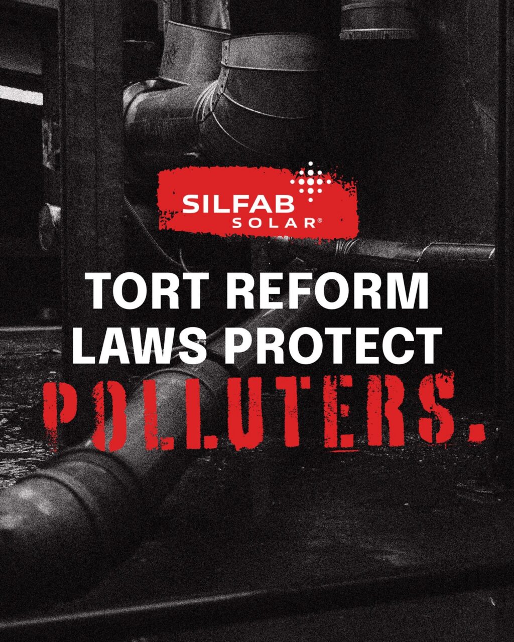 The chemical spill at Silfab Solar in York County is a warning. When big manufacturers pollute our communities, the law should protect the people and communities harmed, NOT the company that caused it. 

In Columbia, insurance companies and manufacturing lobbying groups are pushing "tort reform" for a reason. They want more protection under the law when bad events happen, like chemical spills, because it helps shield them from liability. That is why these powerful interests pour money into campaigns, donate to elected officials, and bankroll their caucus' PACs. They want lawmakers to pass rules that make it easier for these out-of-state corporations to avoid full responsibility when their actions cause harm.

"Tort Reform" is about giving manufacturers and polluters more legal protection and putting more barriers in front of families dealing with chemical spills, contaminated water, and industrial neglect. This comes down to a simple question: when a company harms a community, who should the law protect? The citizens and the community, or the corporate interests spending money to protect themselves from liability? Let the Silfab Solar spill be a wake up call!