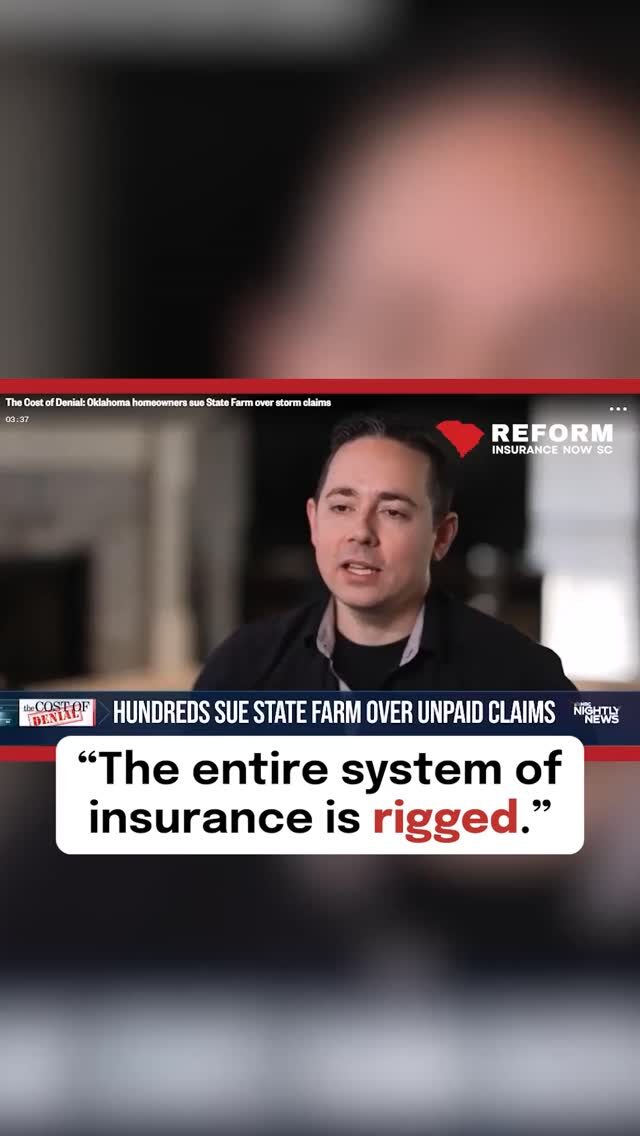 Unreal! This family had to borrow $22,000 against their home to replace a roof after their insurance company refused to pay.

Insurance companies delay and deny while lobbying lawmakers for more power.

South Carolinians deserve better. If something similar is happening to you, don't stay silent.
Share your story. 
Follow us. 
Contact your legislator.

Check the links in our bio to take action.

Video clip: @nbcnews