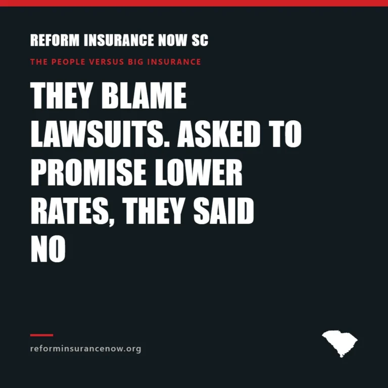 The insurance industry wants South Carolina to limit your right to take your case to court.

But when lawmakers asked whether the changes would bring your rates down, an industry witness said: “I don’t think anybody can sit here and say you can guarantee rates are going to go down.”

If the new rules can’t promise to put money back in your pocket, who are they really for?