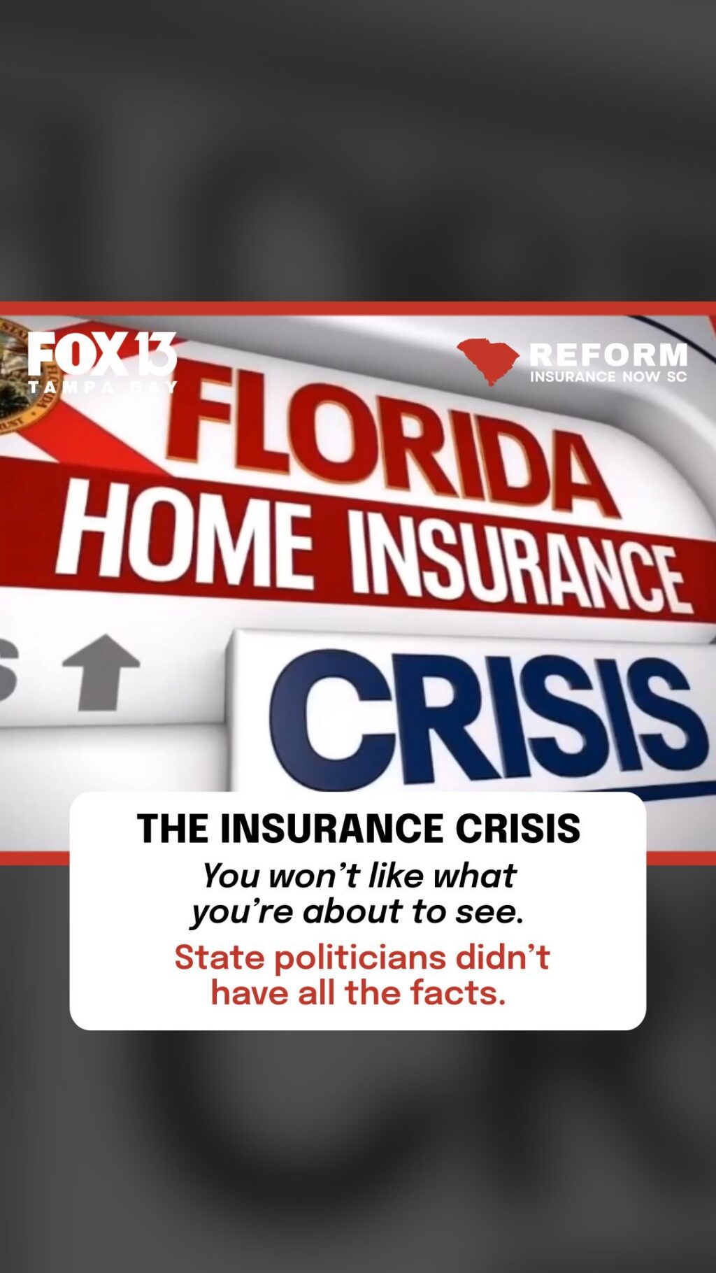 “What did I pay for?” That question is echoing across Florida as homeowners face rising premiums and denied claims. When politicians don’t have the full facts and insurance companies aren’t held accountable, families pay the price.

South Carolina doesn’t have to repeat those mistakes. Reform Insurance Now is pushing for real transparency, real data, and reforms that protect homeowners and small businesses, not big insurers. FLORIDA’S 2023 TORT REFORM FAILED. DON’T FOLLOW FLORIDA’S EXAMPLE!

See 🔗 in bio for the whole story. 

#FairInsurance #SouthCarolina #ReformInsuranceNow