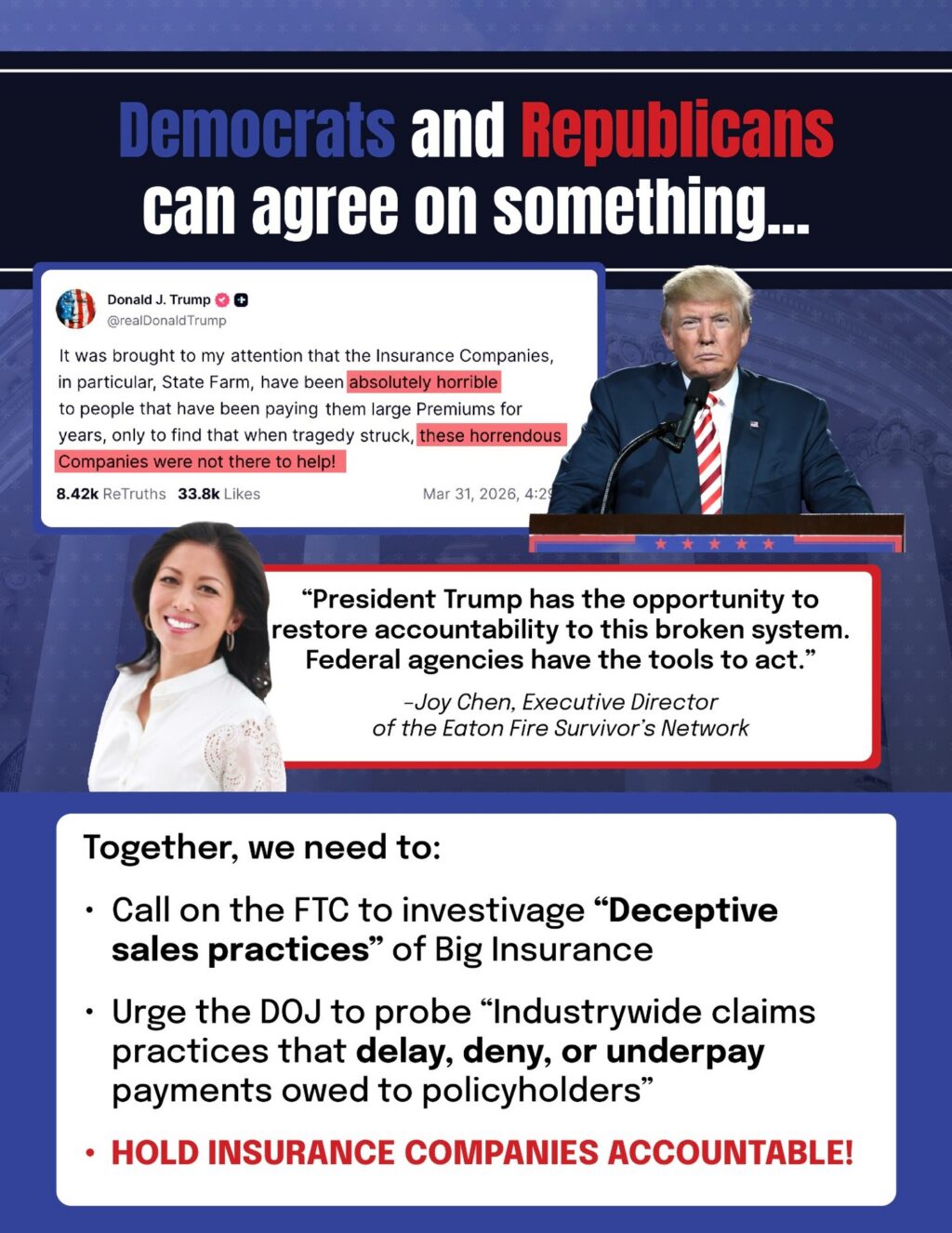 Both sides agree, Big Insurance must be held accountable!